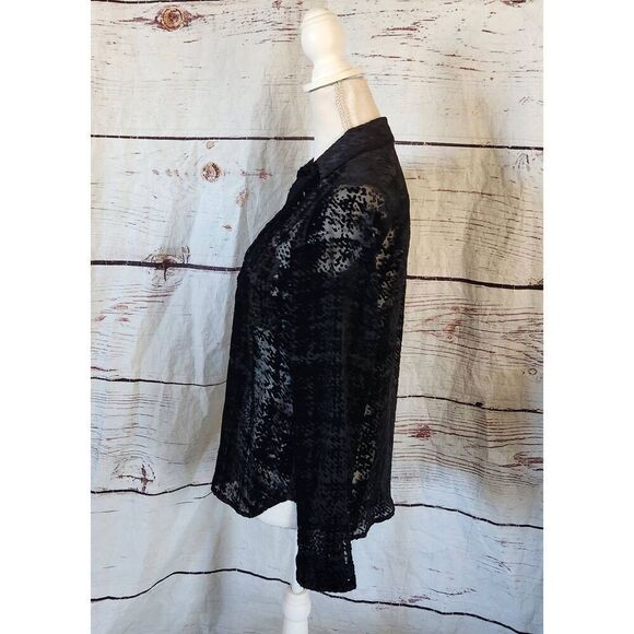 Paige Linara Burnout Velvet Top Size XS NWT - Picture 4 of 7